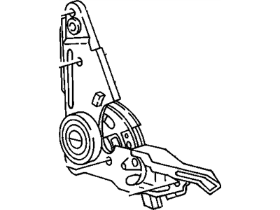 16602621 GM Recline Adjuster, Black, Driver Side Illustration 1 of 1