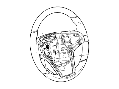 Chevy 23386346 WHEEL,STEERING(INCLUDES 2-4,6,8-12)(W/COVERS ONE PAINTED PIECE W/O CHROME)(FOR 1ST DESIGN SEE 23172685)