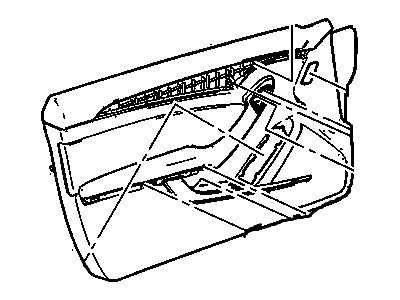 Cadillac 22815643 TRIM,FRONT SIDE DOOR(INCLUDES 1,3,7,9,10,13-18,28-33)(SAFFRON)