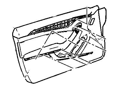 GM 25838337 Trim, Front Door Trim 25838337 GM Trim, Front Door Trim Illustration 1 of 1