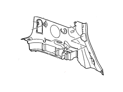 GM 20880096 Panel, Rear Quarter Trim 20880096 GM Panel, Rear Quarter Trim Illustration 1 of 1