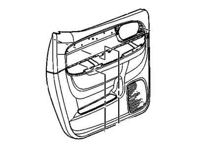 GMC 15101232 PANEL,REAR SIDE DOOR TRIM(INCLUDES 11,14,15)(PEWTER)