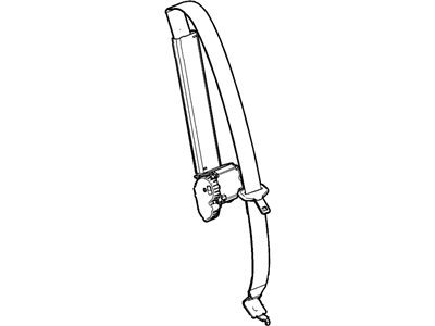 GM 23121529 Retractor, Seat Belt, Black, Rear Center