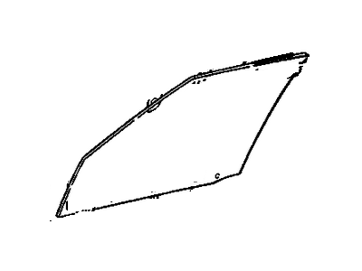 Cadillac 25669851 Door Glass