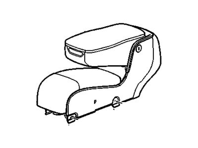 Cadillac 25830910 SEAT,FRONT CENTER(SEE GROUP 14.000 "SEAT ASM/FRONT-CENTER" FOR DETAILED ILLUSTRATED VEIW)(EBONY)