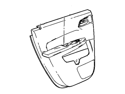 GMC 23363815 TRIM,REAR SIDE DOOR(INCLUDES 4,5,15)(TITANIUM)