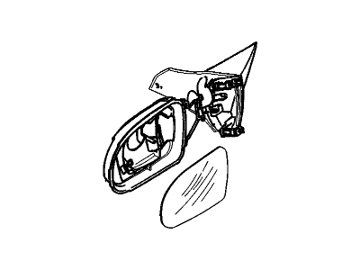 Cadillac Catera Side View Mirrors - 90543373