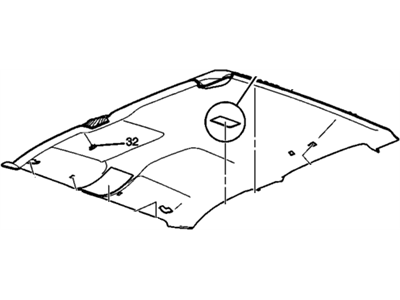 Cadillac 22866268 PANEL,HEADLINING TRIM(INCLUDES 8)(GRAY)