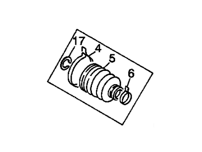 94381519 GM Boot Kit, Front Wheel Drive Axle Shaft Illustration 1 of 1