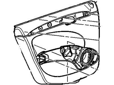 Buick 15865461 TRIM,REAR SIDE DOOR(INCLUDES 6,8,10,13,18,19,22,25,28)(SHALE)(FRENCH STITCH BOLSTER)