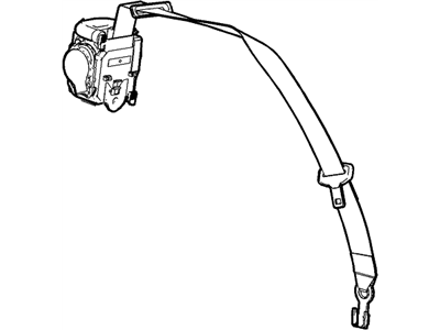 Chevy 19352958 BELT KIT,PASSENGER SEAT (RETRACTOR SIDE)(W/PRE-TENSIONER)(RED)