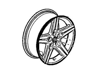 GM 22765313 Wheel, Rear Or Spare, Blade Silver 22765313 GM Wheel, Rear Or Spare, Blade Silver Illustration 1 of 1