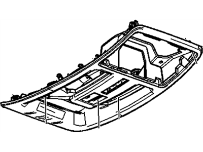 Cadillac 22770285 CONSOLE,ROOF(INCLUDES 2-5,7-14,17-20)(SHALE)
