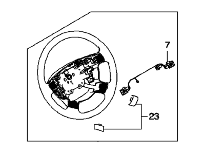 Chevy 96930128 WHEEL,STEERING(INCLUDES 7,23)