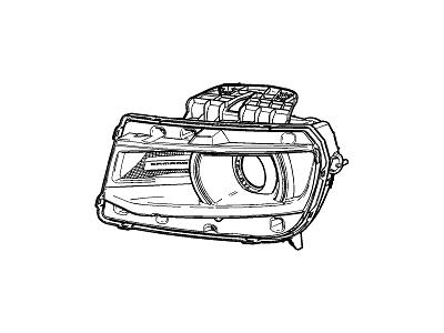 Chevy 23187854 HEADLAMP,(INCLUDES 3-6,8,9,20,21)