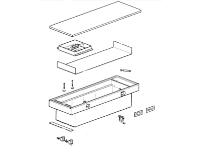 Chevy 23283433 BOX PKG,CARGO BOX STOWAGE(INCLUDES 2-15)(BRIGHT ALUMINUM)(INSTALL 0.30)(27.05 KG)(W/CODEABLE KEY)(W/5" LID)(FOR CARGO LOCK 23177463)