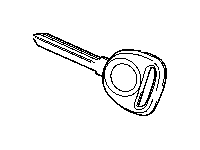 Chevy 84870460 KEY,DOOR LOCK & IGNITION LOCK(UNCODED)(7.2 WILL NOT INTERFERE W/IGNITION FACE OR HANDLE)(WINGED BEZEL)(SMALL HEADED)(GM LOGO)