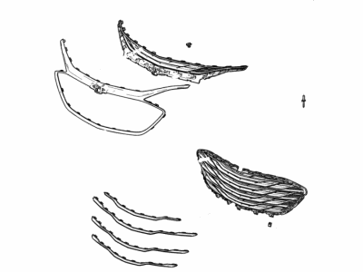 Chevy 84337318 GRILLE PKG,FRONT(INCLUDES 2-8)(BLACK ICE CHROME)(INSTALL 1.75)(2.5708 KG)