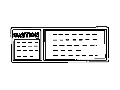 Chevy 96051845 Info Label