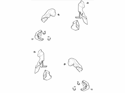 Chevy 84501472 DEFLECTOR KIT,FRONT BRAKE COOLING(W/ FRONT ROTOR COOLING DUCTS)(INCLUDES 12,13,17,19-21)