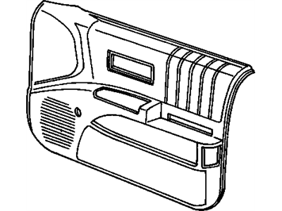 Chevy 10128604 TRIM,FRONT SIDE DOOR(INCLUDE 2,7,8,10,36,51)(LIGHT CAMEL)
