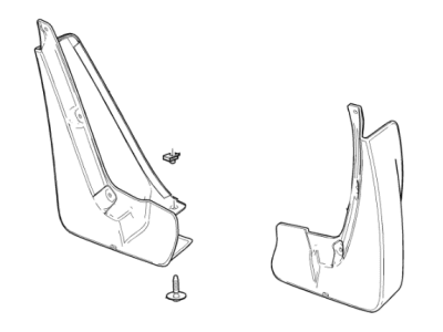Chevy 23110566 GUARD PKG,REAR MUD FLAP(INCLUDES 2-5)(BLACK)(MOLDED)(INSTALL 0.50)(0.625 KGS)