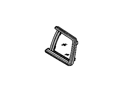 GM 20668747 Quarter Glass, Driver Side 20668747 GM Quarter Glass, Driver Side Illustration 1 of 1