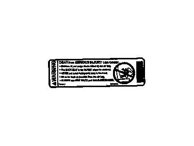 Cadillac 15766601 LABEL,AIRBAG SYSTEM WARNING(ENGLISH/ARABIC)