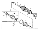 Chevrolet Prizm Axle Shaft - 26067687 Axle Assembly, Driver Side