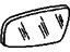 GM 12522230 Mirror Glass, Rear Driver Side