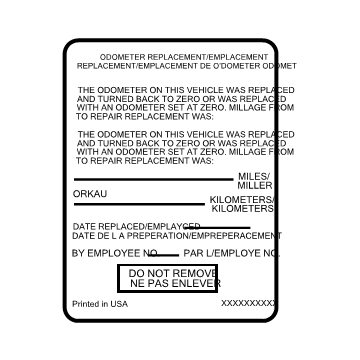 Chevy 10443718 Info Label