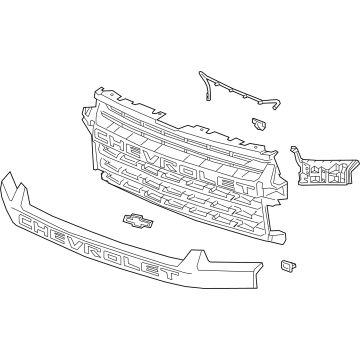 GM 84960921 Grille, Black, Front GM 84960921 Grille, Black, Front