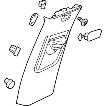 GM 42763405 Upper Center Pillar Trim, Jet Black, Driver Side GM 42763405 Upper Center Pillar Trim, Jet Black, Driver Side