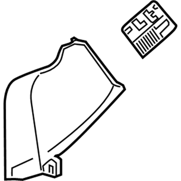 GM 22934865 Side Cover, Black, Passenger Side