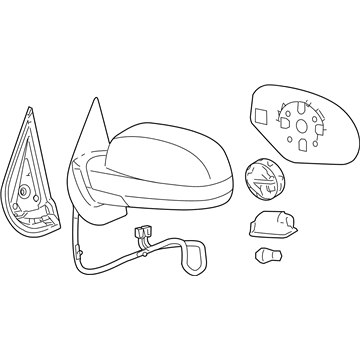 GMC Sierra 1500 Side View Mirrors - 20756893