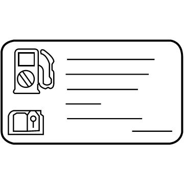 Chevy 84089673 Fuel Label