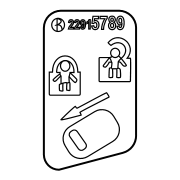 GMC 22915769 Child Lock Label