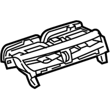 GM 23450660 Air Vent Grille, Jet Black, Center