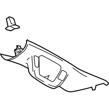 GM 23483729 Windshield Pillar Trim, Gray, Passenger Side