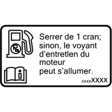 Buick 84089673 Fuel Label