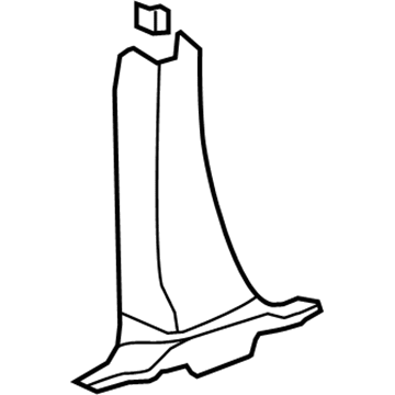 GM 25890513 Lower Center Pillar Trim, Titanium, Passenger Side