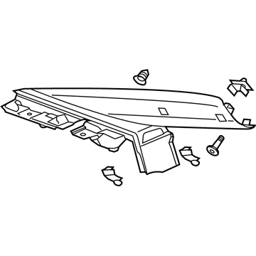 GM 23440631 Upper Quarter Trim, Black, Driver Side