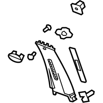 Saturn 25887572 Upper Center Pillar Trim