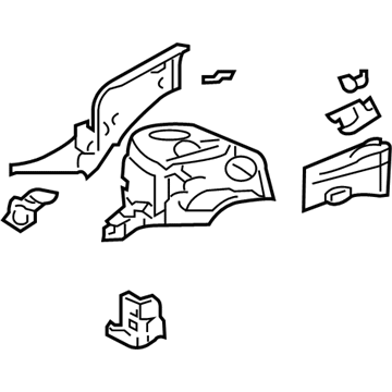 GM 19183840 Apron Assembly, Front Inner Driver Side GM 19183840 Apron Assembly, Front Inner Driver Side