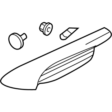 GM 84358902 Lower Molding, Front Driver Side GM 84358902 Lower Molding, Front Driver Side