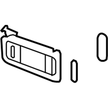 GM 22850306 Sunvisor, Gray, Driver Side