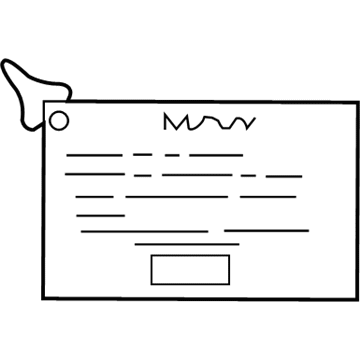 Saturn 15267993 Air Bag Label