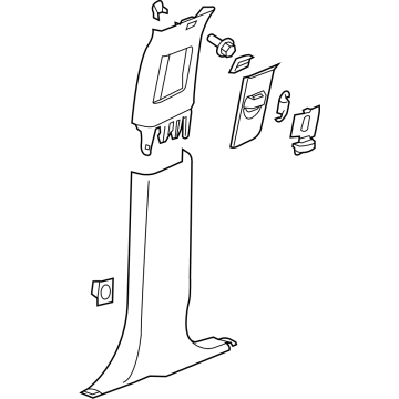 GM 84694425 Center Pillar Trim, Black, Upper Driver Side GM 84694425 Center Pillar Trim, Black, Upper Driver Side