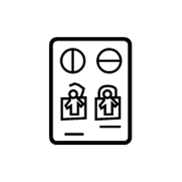 Buick 12451193 Child Lock Label