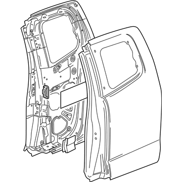 GM 23362965 Door Shell, Rear Passenger Side